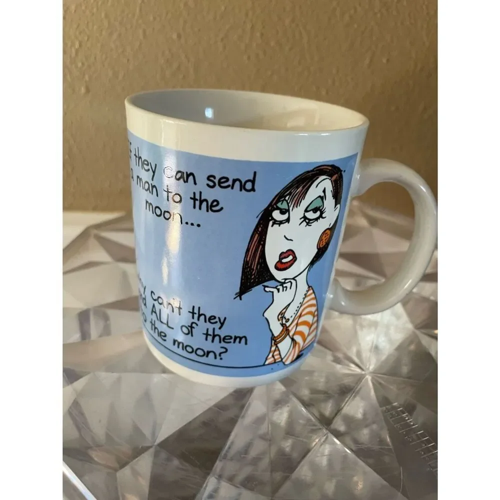 Shoebox Vintage Men Belong On The Moon Mug!